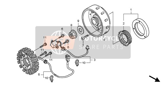 Honda PES150 2007 Generatore per un 2007 Honda PES150